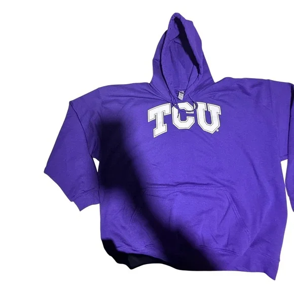 Gildan TCU Horned Frogs Purple Hoodie Sweatshirt Mens 2XL Pullover-980 - Picture 2 of 7